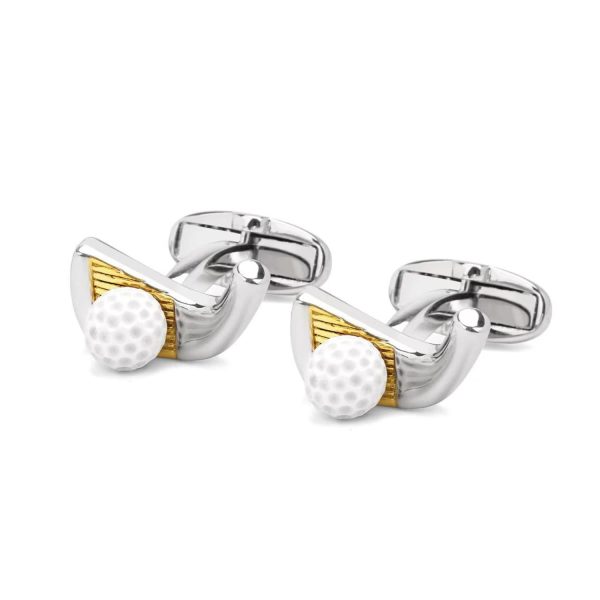 Golf Cufflinks & Lapel Pin Set